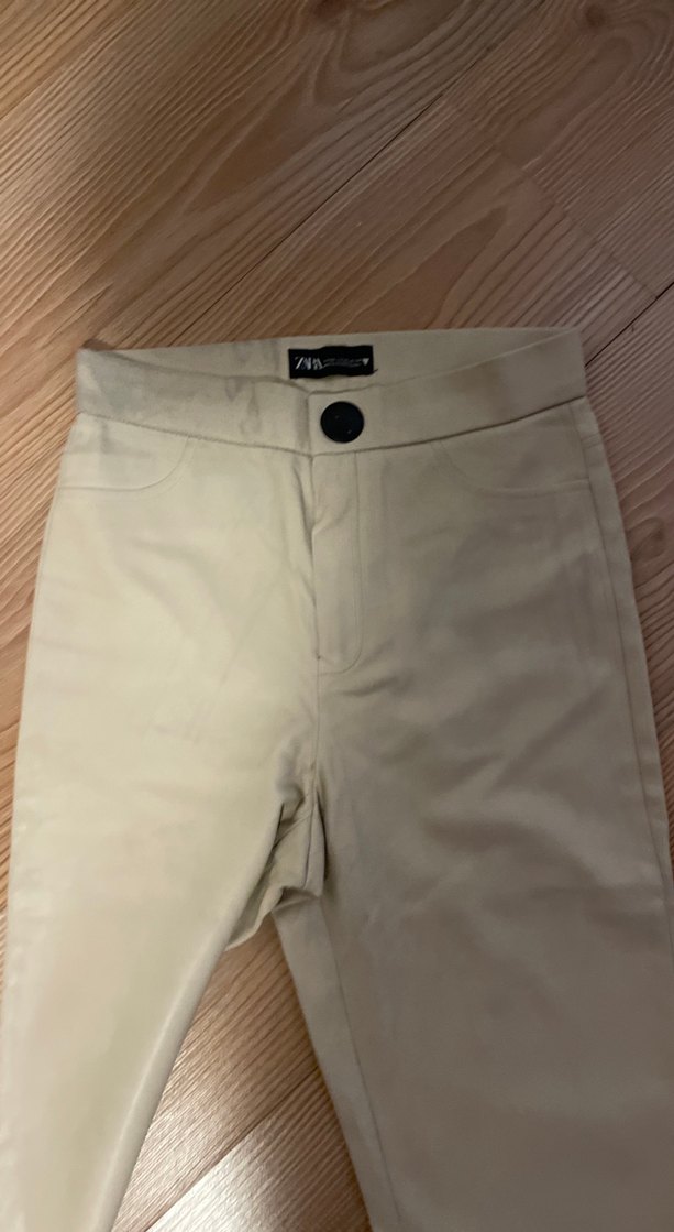 Bej Süet Midi Kadın Pantolon - Görsel 3