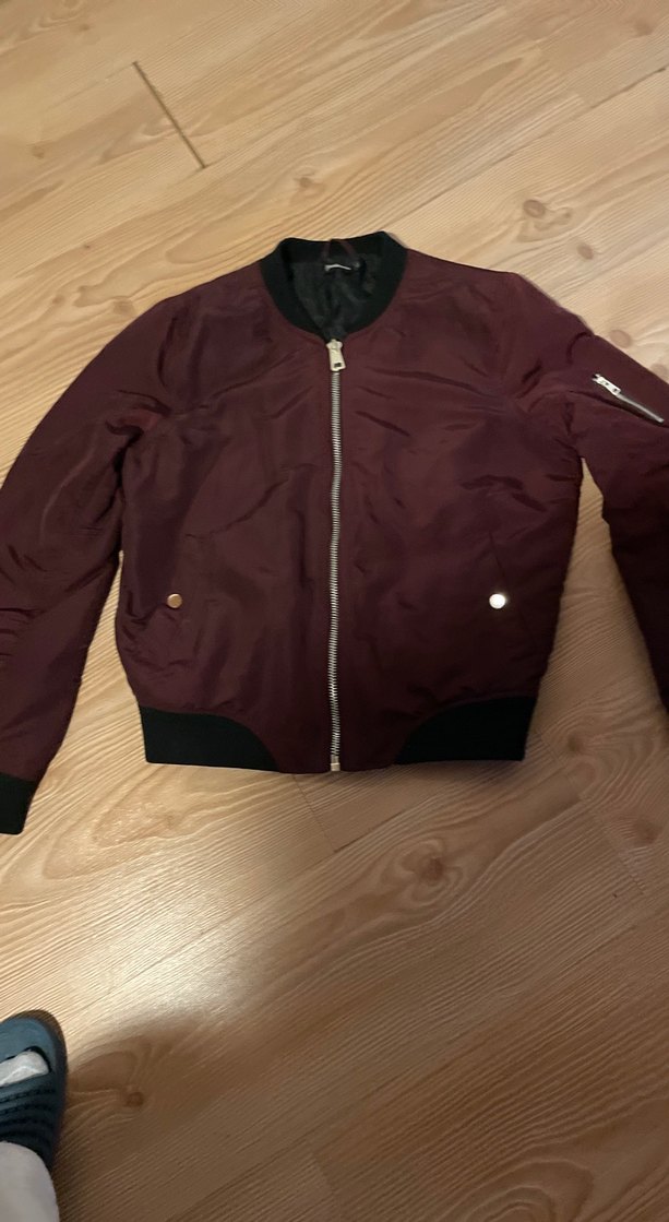 Bordo Fermuarlı Kadın Ceket - Görsel 2