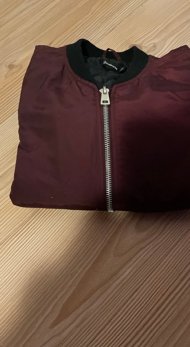 Bordo Fermuarlı Kadın Ceket - Görsel 5