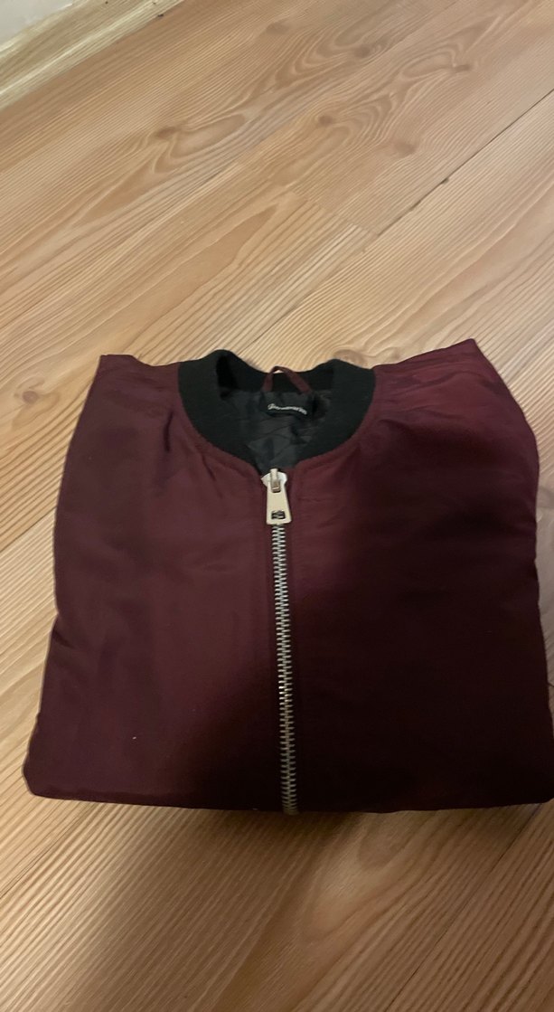 Bordo Fermuarlı Kadın Ceket - Görsel 4