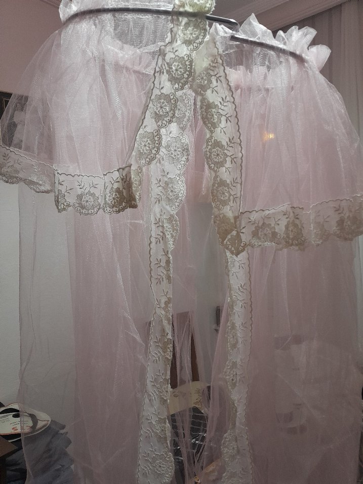 Pembe Bohem  gupürlü cibinlik - Görsel 4