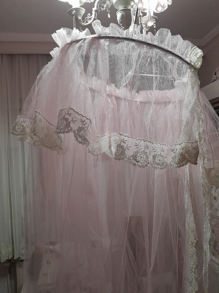 Pembe Bohem  gupürlü cibinlik - Görsel 2