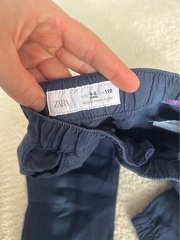 5 Yaş Beden lacivert Renk Zara keten pantolon