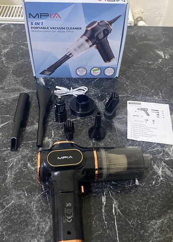 5in1 Taşınabilir Siyah Elektrikli Süpürge - Görsel 2