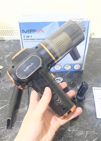 5in1 Taşınabilir Siyah Elektrikli Süpürge - Görsel 3