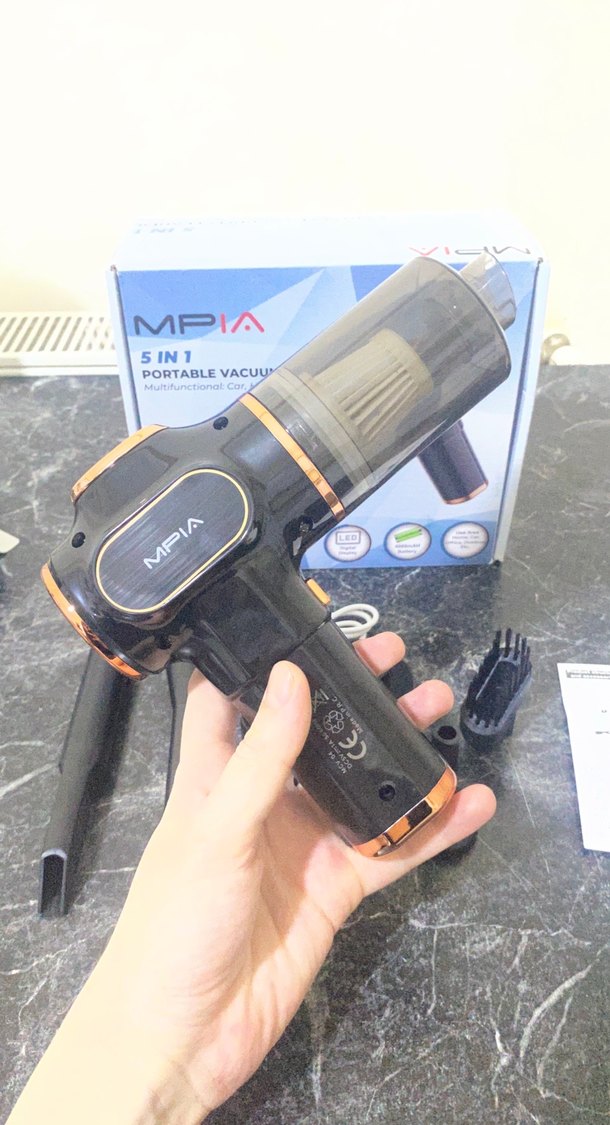 5in1 Taşınabilir Siyah Elektrikli Süpürge - Görsel 3