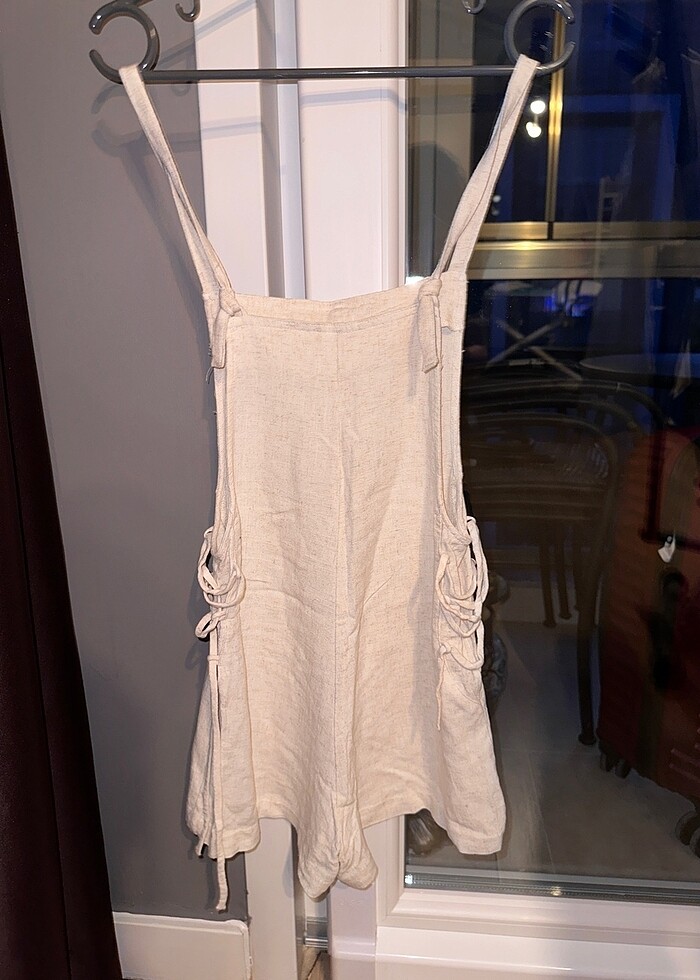 Stradivarius Keten Karışımlı Salopet - Görsel 3