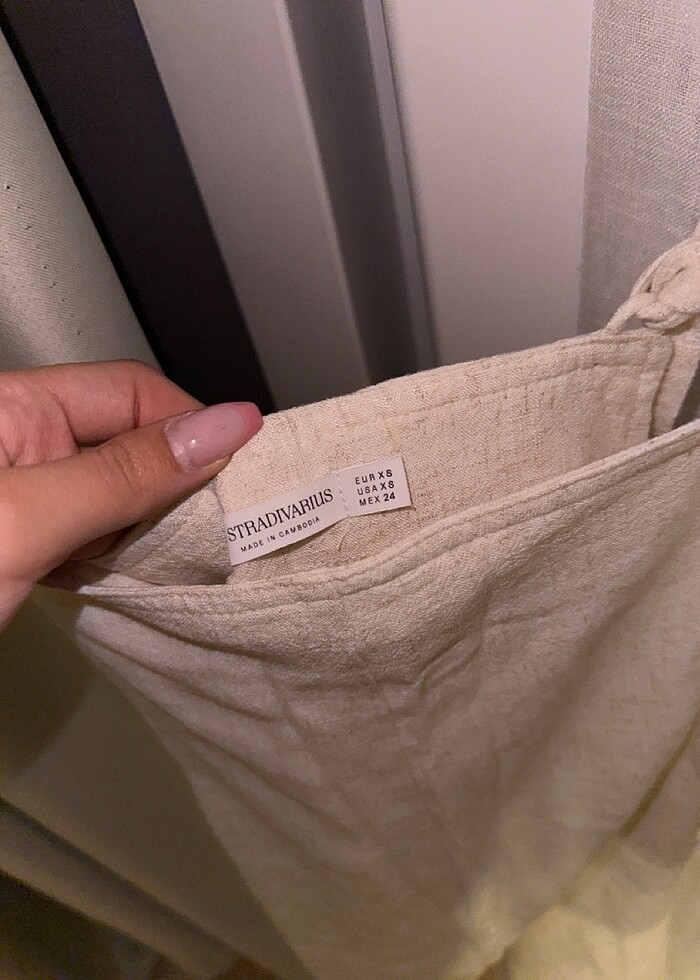 Stradivarius Keten Karışımlı Salopet - Görsel 4