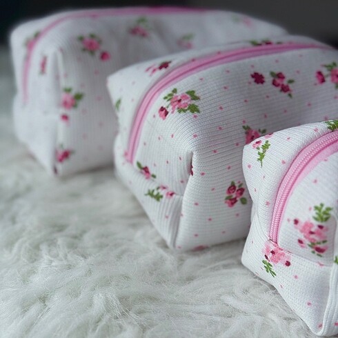 Beden çeşitli Renk makyaj çantası | nora handmade