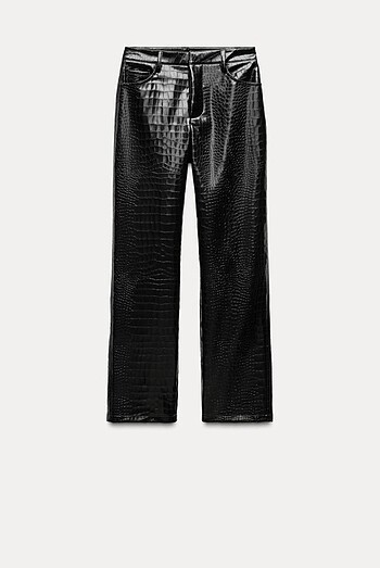 Zara suni deri pantolon
