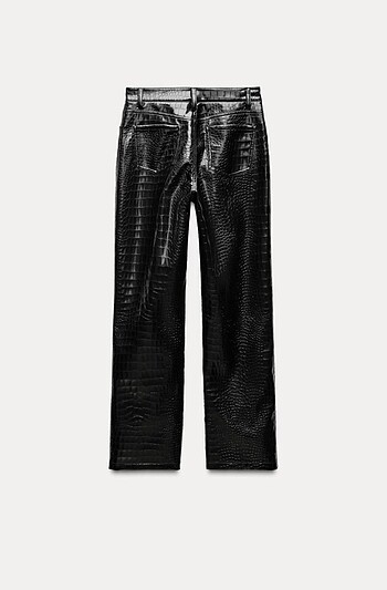 Zara Zara suni deri pantolon