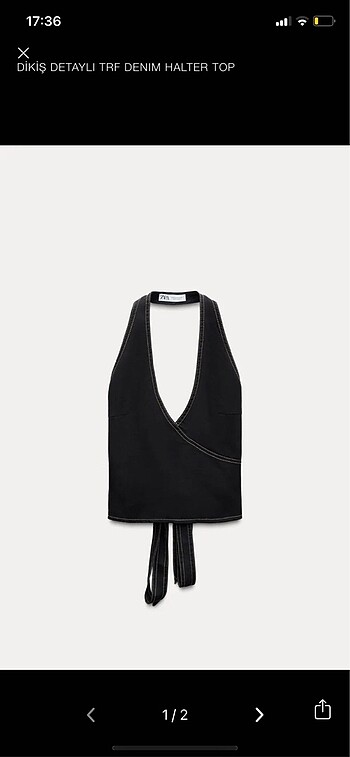 Zara denim halter top