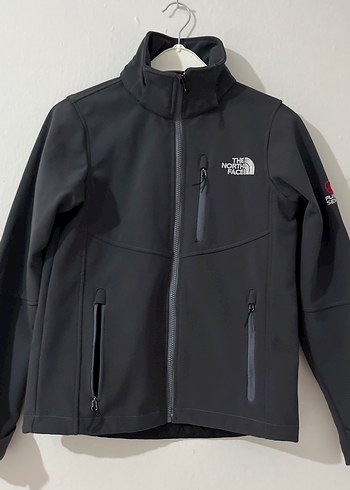 North Face Siyah Fermuarlı Yüksek Yakalı Ceket