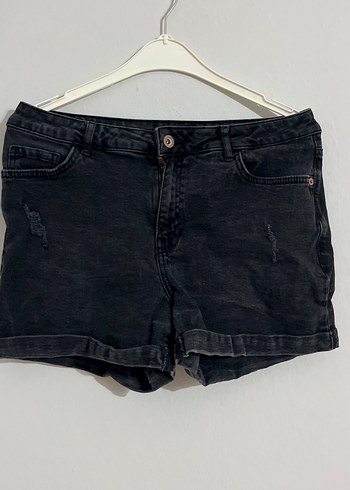 LC Waikiki Kadın Siyah Mini Kot Şort