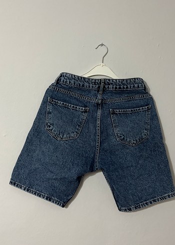 Yırtık Salaş Denim Şort - Görsel 10