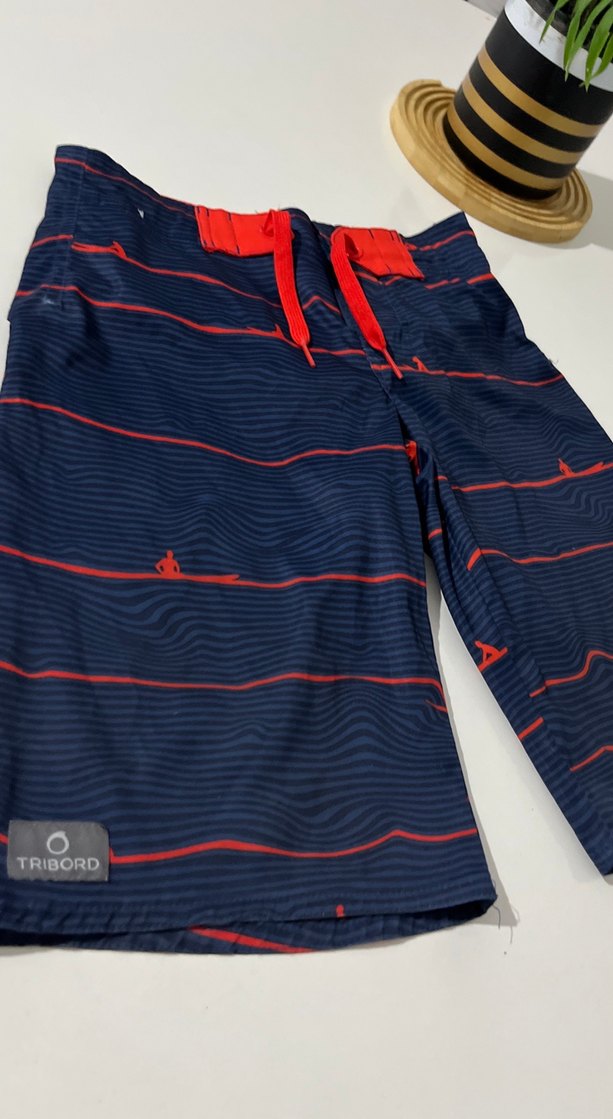 Renkli Mavi Erkek çocuk  Plaj Şortu - Görsel 5