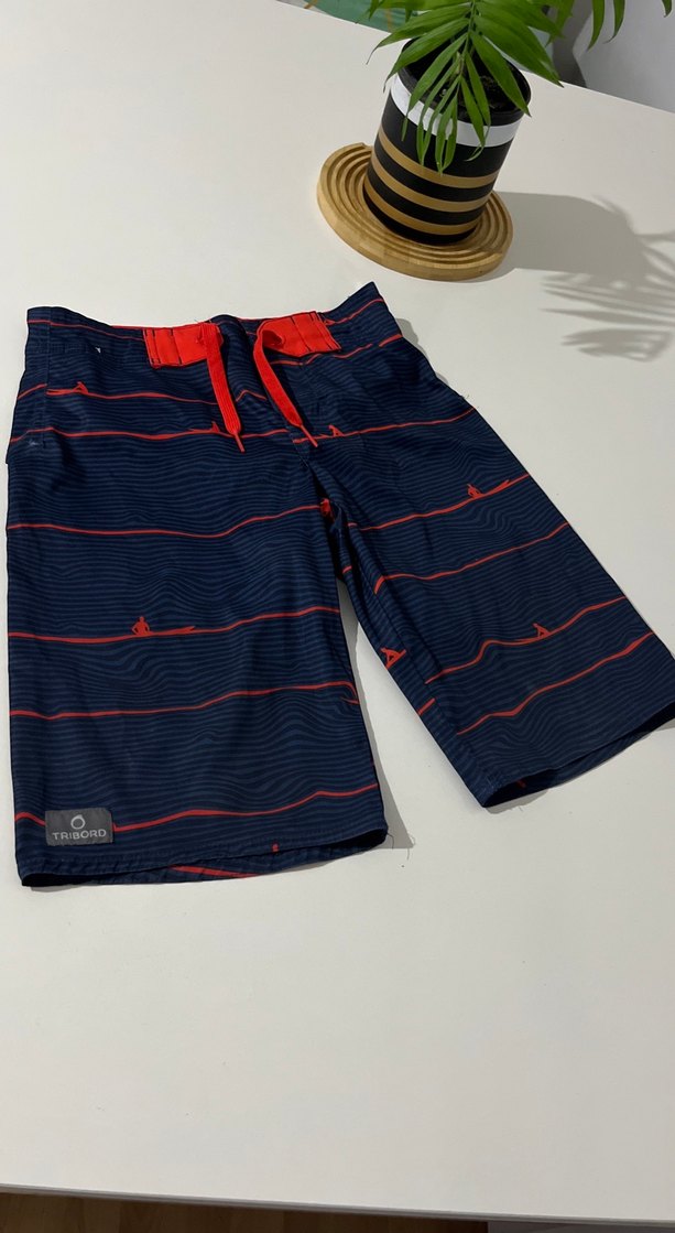 Renkli Mavi Erkek çocuk  Plaj Şortu - Görsel 3