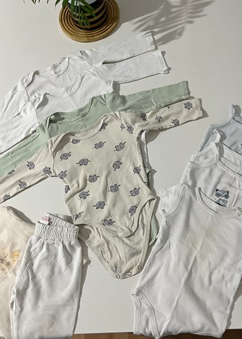 Bebek Erkek Kısa Kollu Pamuklu Body - Görsel 2