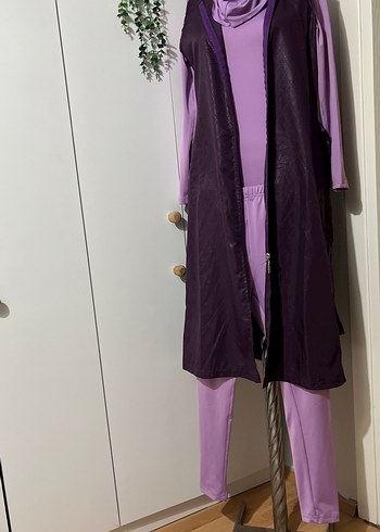 Mor  yelekli Uzun mayo haşema - Görsel 4