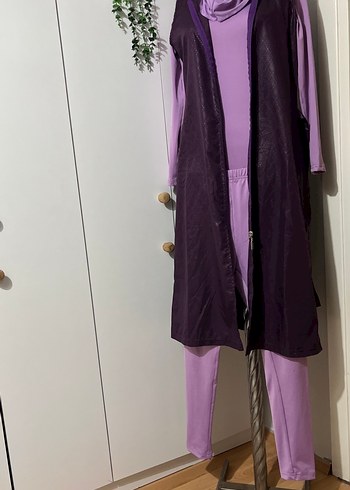 Mor  yelekli Uzun mayo haşema - Görsel 3