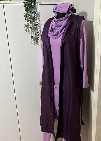 Mor  yelekli Uzun mayo haşema - Görsel 6