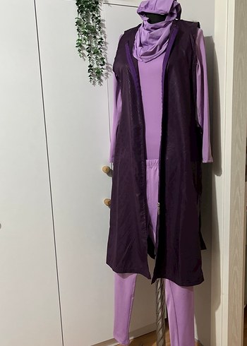 Mor  yelekli Uzun mayo haşema - Görsel 2