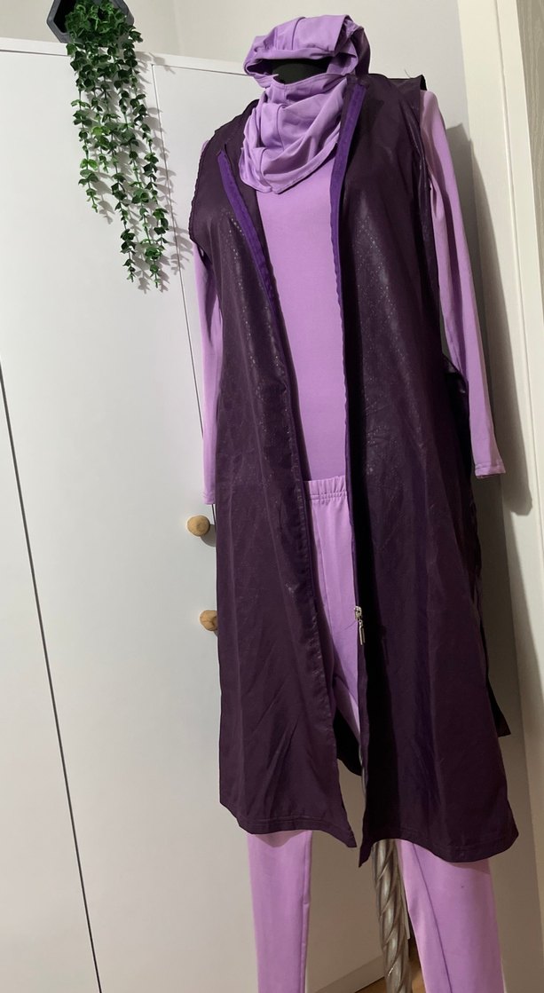 Mor  yelekli Uzun mayo haşema - Görsel 5