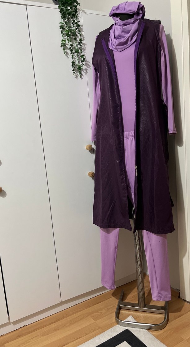 Mor  yelekli Uzun mayo haşema - Görsel 3