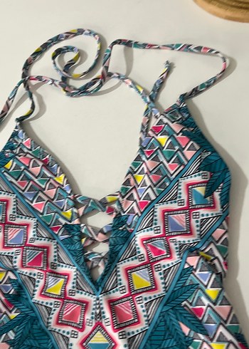 Renkli Bohem Desenli Kadın Mayo - Görsel 4