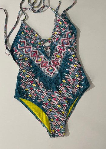 Renkli Bohem Desenli Kadın Mayo - Görsel 6