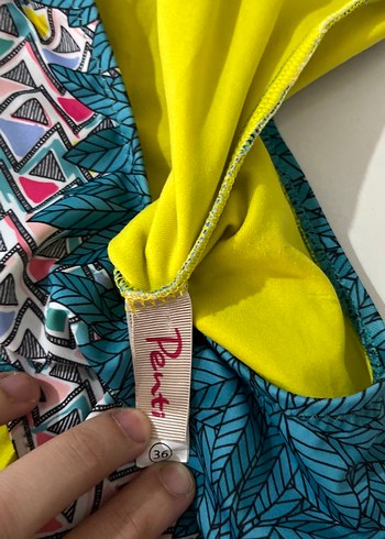 Renkli Bohem Desenli Kadın Mayo - Görsel 10