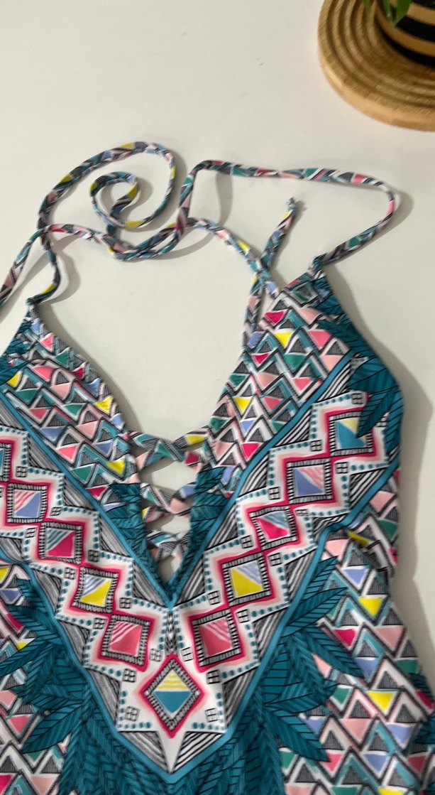 Renkli Bohem Desenli Kadın Mayo - Görsel 4