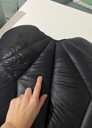 Siyah Deri Motosiklet koltuk kılıfı - Görsel 8