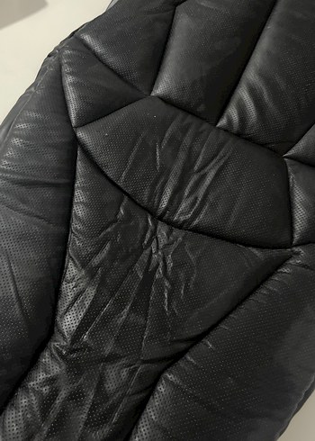 Siyah Deri Motosiklet koltuk kılıfı - Görsel 7