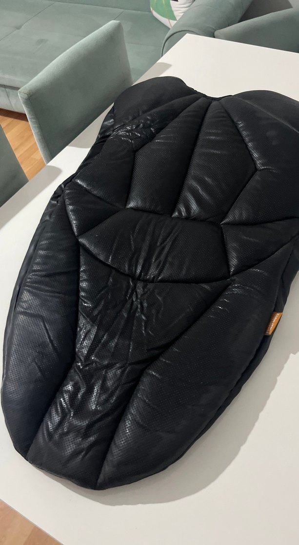 Siyah Deri Motosiklet koltuk kılıfı - Görsel 3