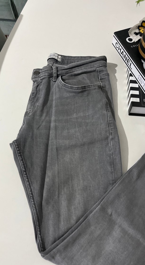 Gri Regular Fit Denim Erkek Jean Pantolon - Görsel 2