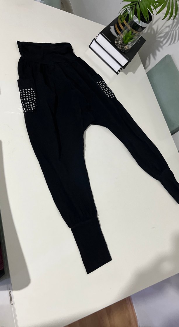 Siyah Kuşaklı Hamile Pantolonu - Görsel 4