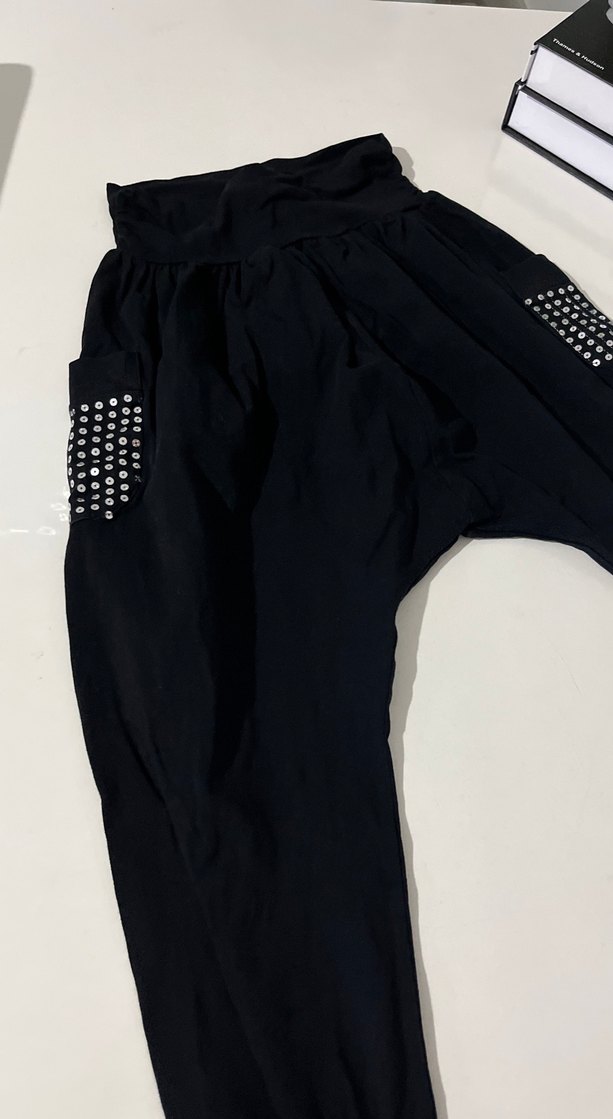 Siyah Kuşaklı Hamile Pantolonu - Görsel 5