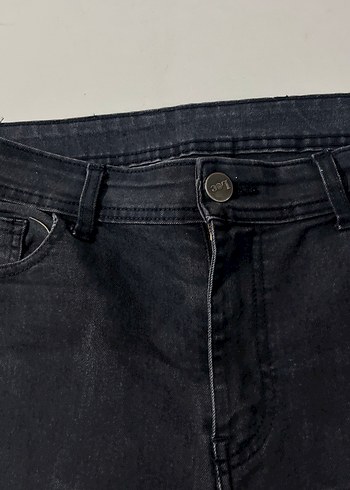 Siyah Midi Boy Denim Pantolon - Görsel 4