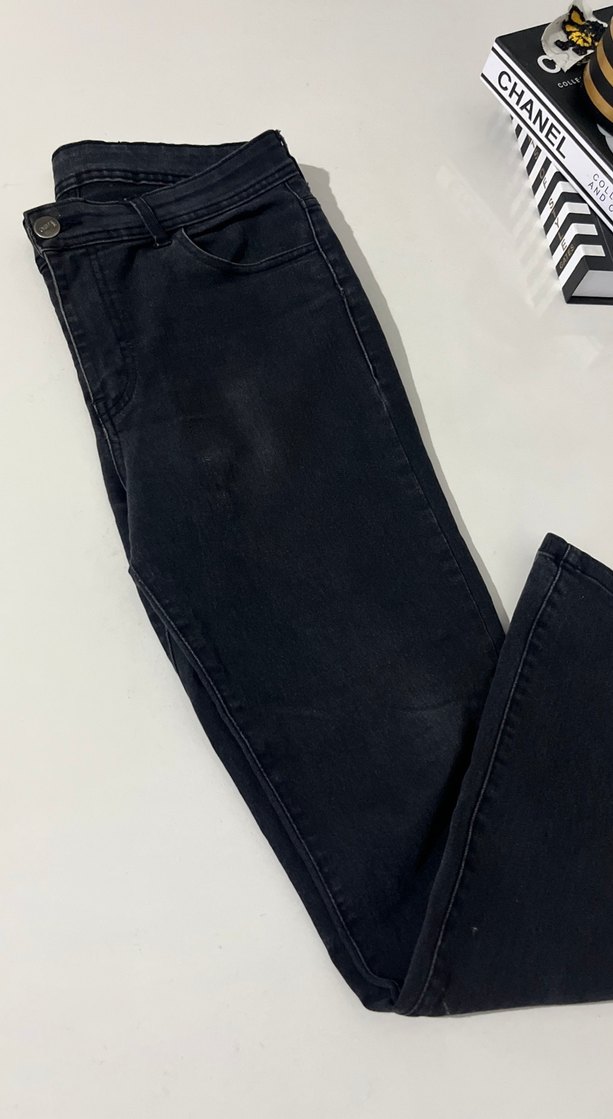 Siyah Midi Boy Denim Pantolon - Görsel 2