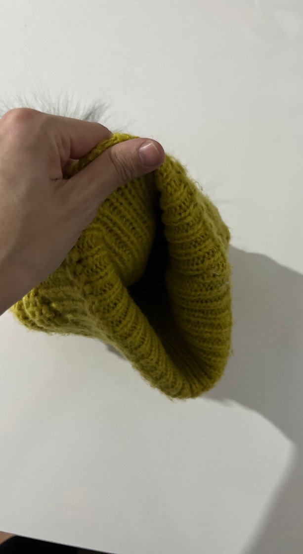 Sarı Örgü Kadın Bere - Görsel 3