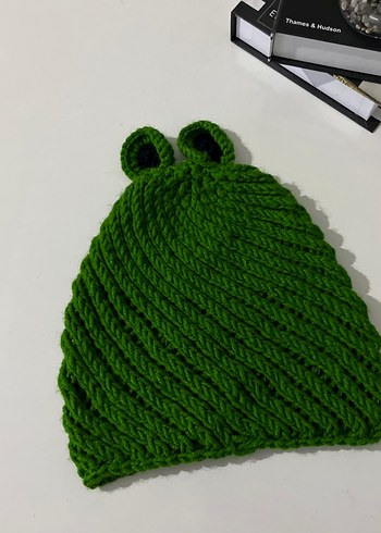 Kadın Yeşil Örgü Bere - Görsel 2