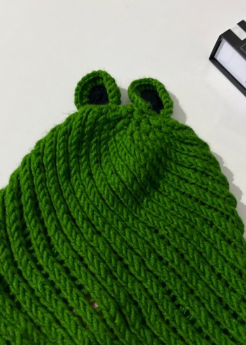 Kadın Yeşil Örgü Bere - Görsel 3