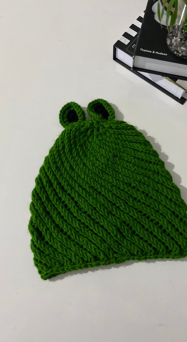 Kadın Yeşil Örgü Bere - Görsel 2