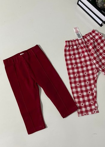 Kız Çocuk Kırmızı Basic Tayt - Görsel 3