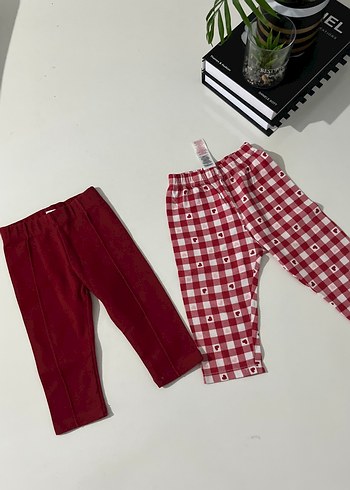 Kız Çocuk Kırmızı Basic Tayt - Görsel 2