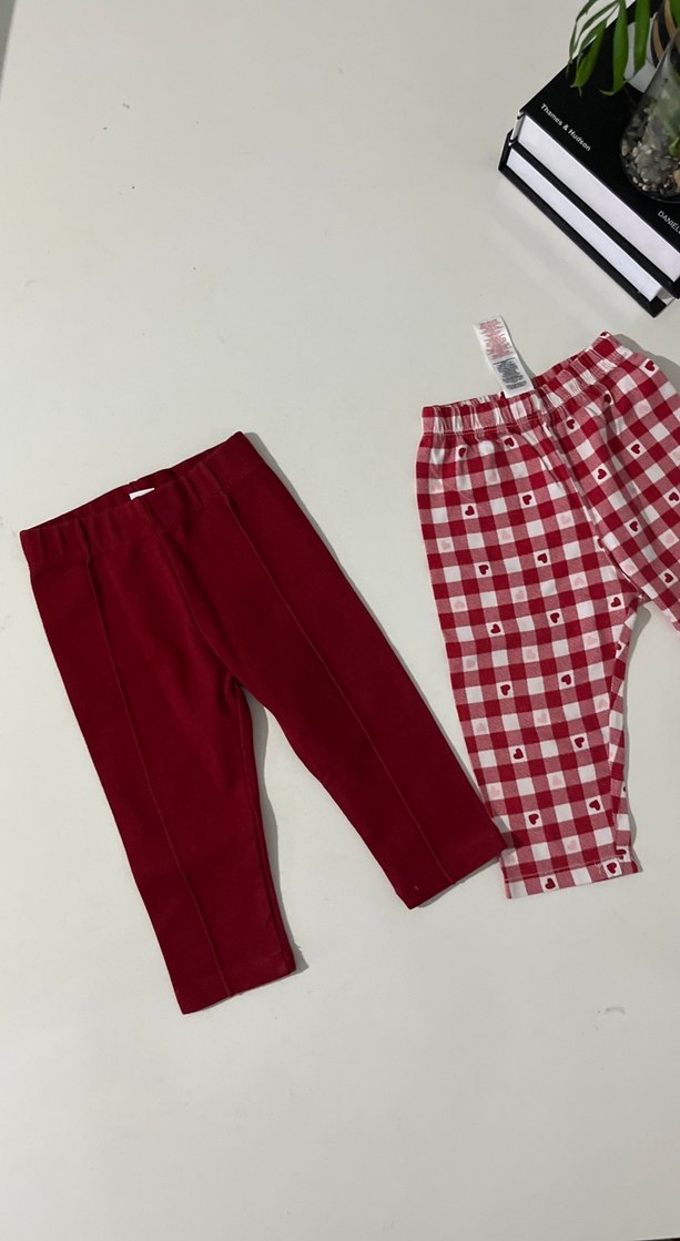 Kız Çocuk Kırmızı Basic Tayt - Görsel 3