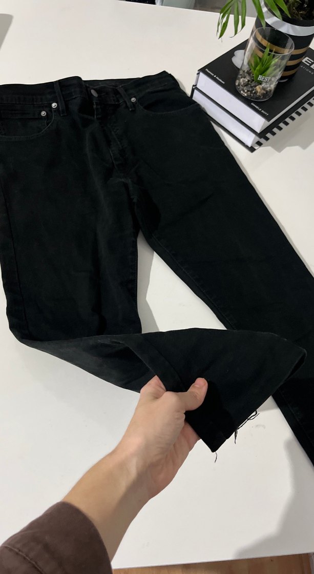 Erkek Siyah Regular Fit Denim Jean - Görsel 5