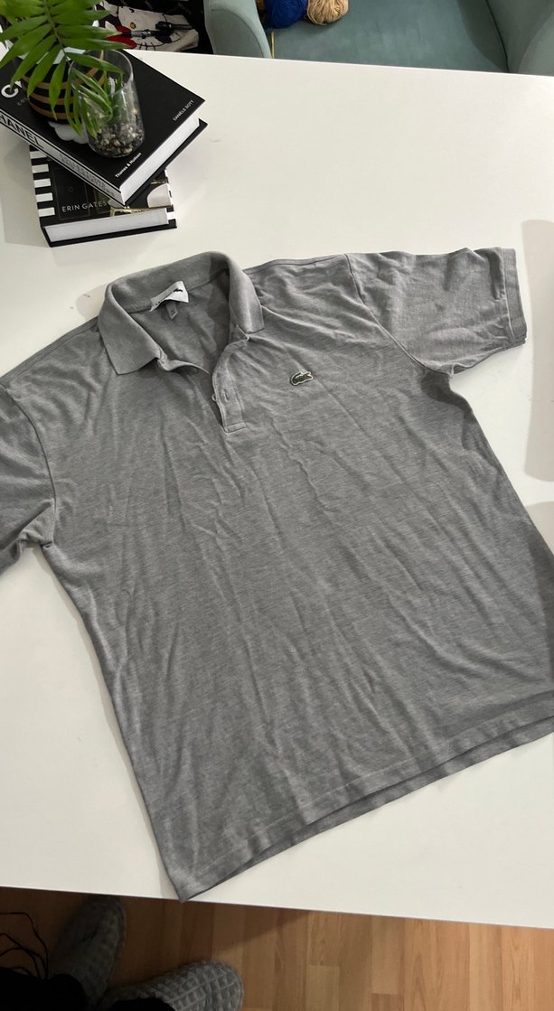 Gri Keten Erkek Polo Tişört - Görsel 2