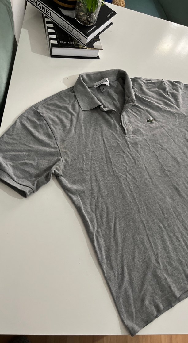Gri Keten Erkek Polo Tişört - Görsel 3